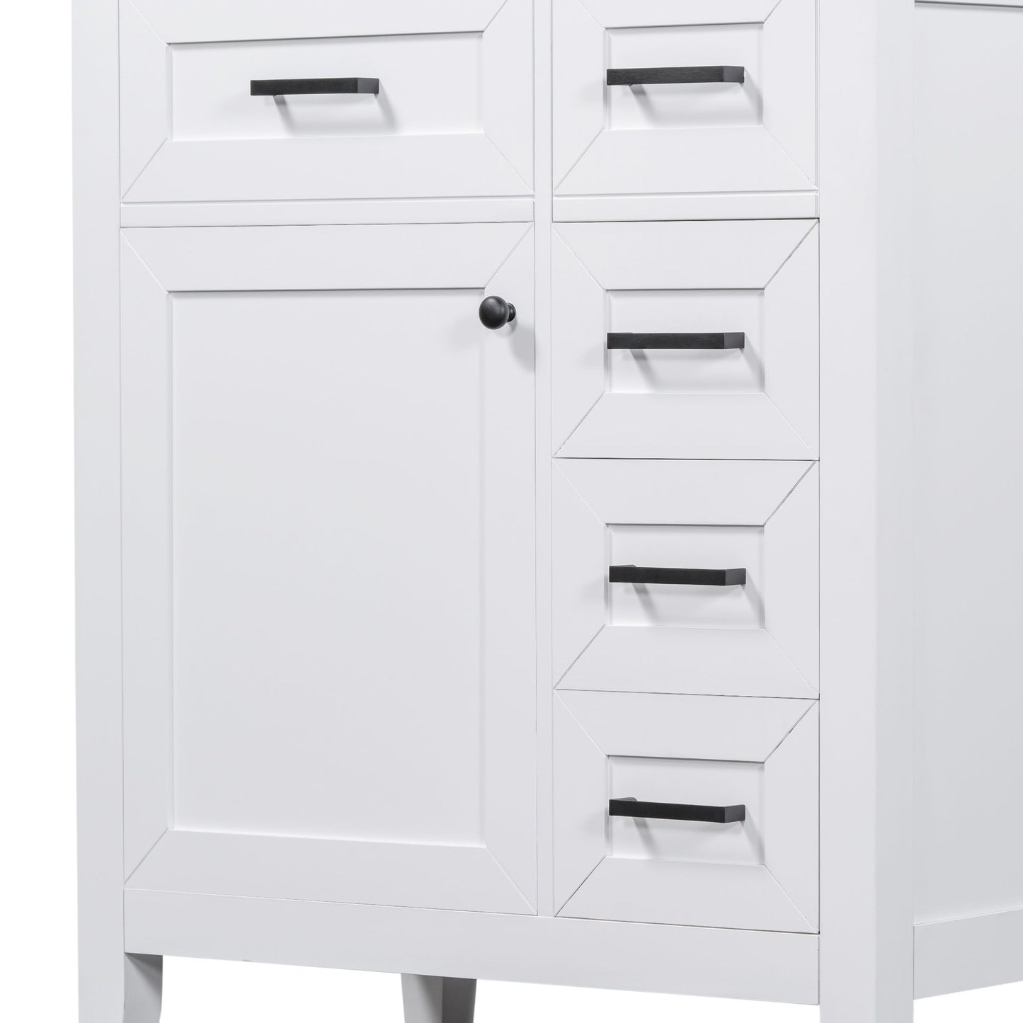 Modern Bathroom Vanity With Sink Combo, 3 Drawers, Undermount Drop-In Sink