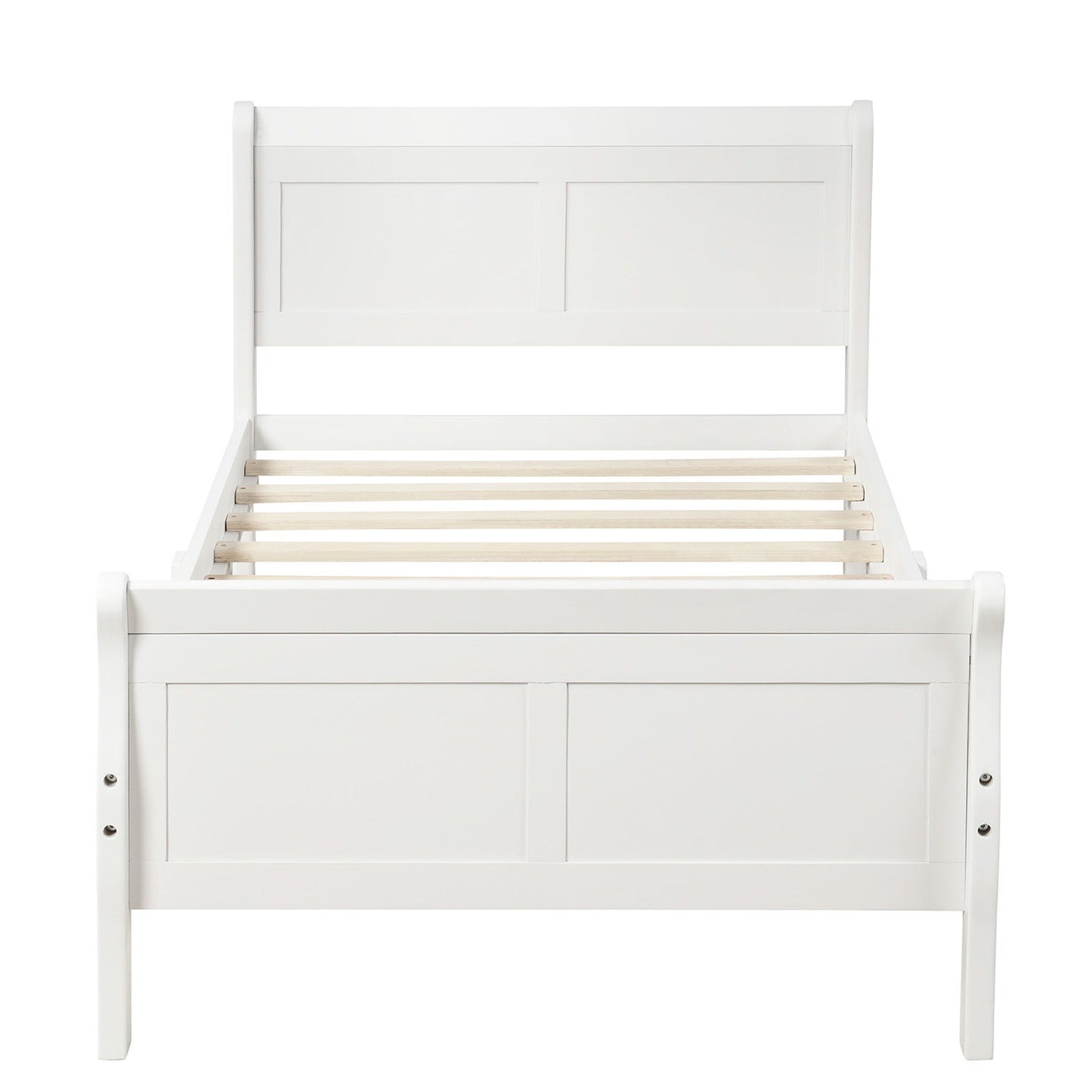 Platform Bed Frame Mattress Foundation Sleigh Bed With Headboard / Footboard / Wood Slat Suppor
