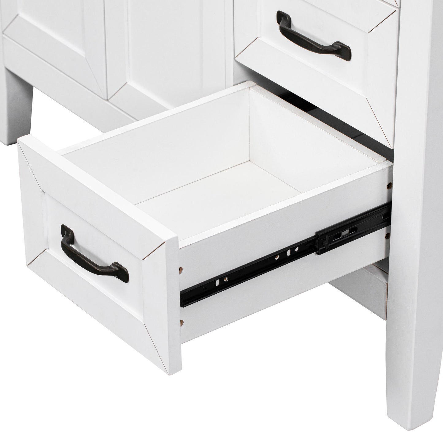 Modern Bathroom Vanity With Sink, Freestanding Design With Drawers And Doors