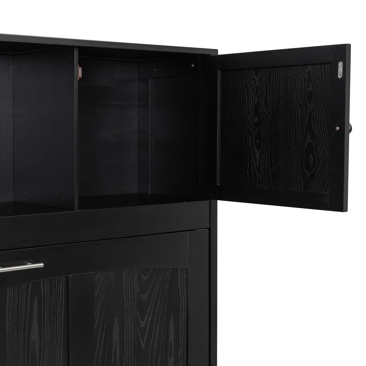 Rustic Casual Murphy Bed With Storage Cabinets