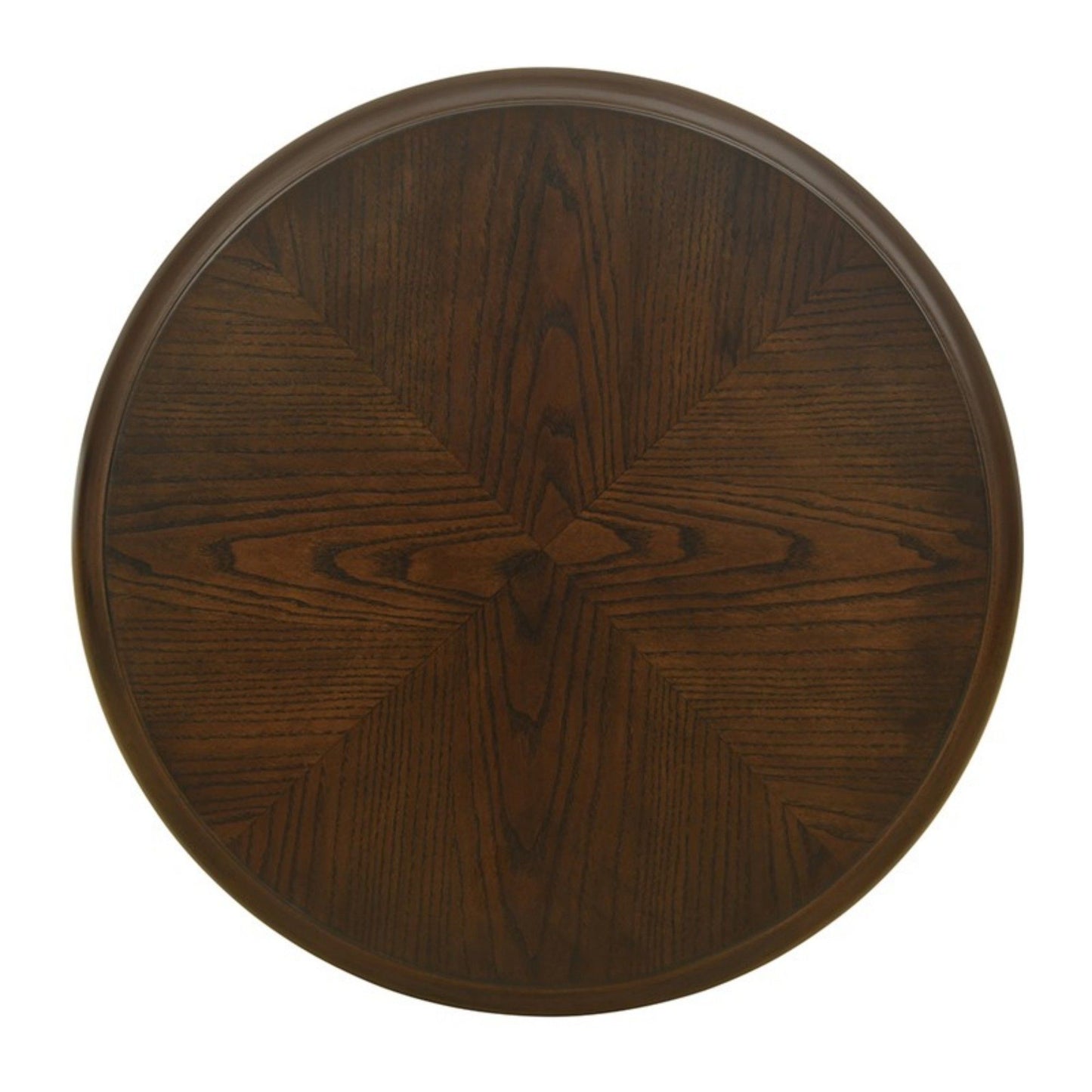 Philippe - Round End Table With Shelf - Brown