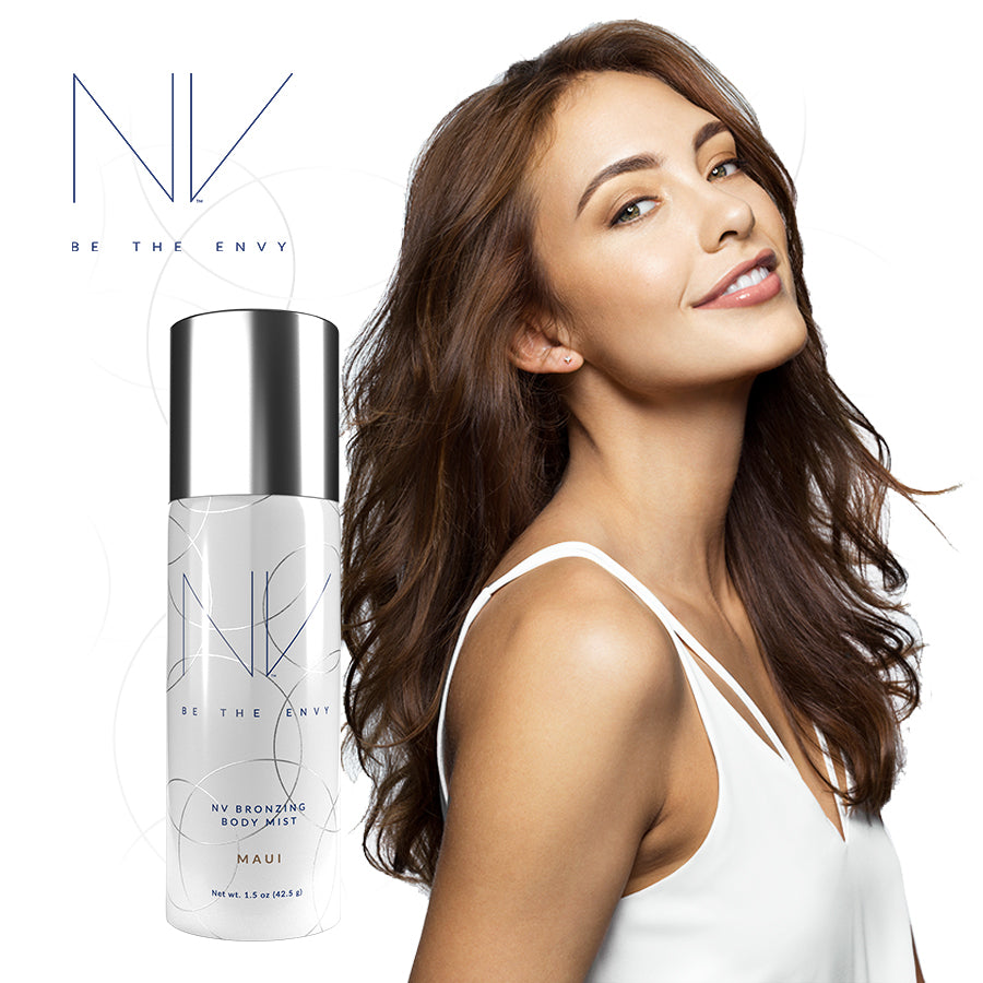 NV Perfecting Bronzing BODY Mist Buildable Coverage Professional Airbrush Finish with Vitamins A, D, E and Aloe (Pack Of 2)