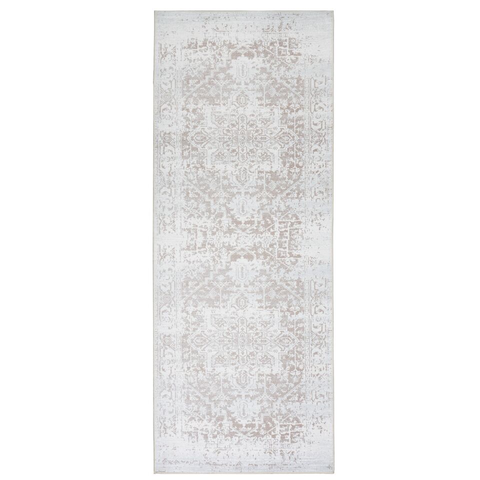 Playa Rug Machine Washable Area Rug With Non Slip Backing - Stain Resistant - Eco Friendly - Family and Pet Friendly - Himalayas Traditional Floral Abstract Beige&Creme Design 2'2''x6'