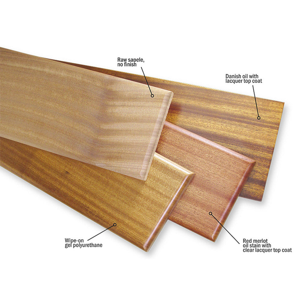 Unfinished Select Sapele Board Smooth on 4 Sides (3 pack)