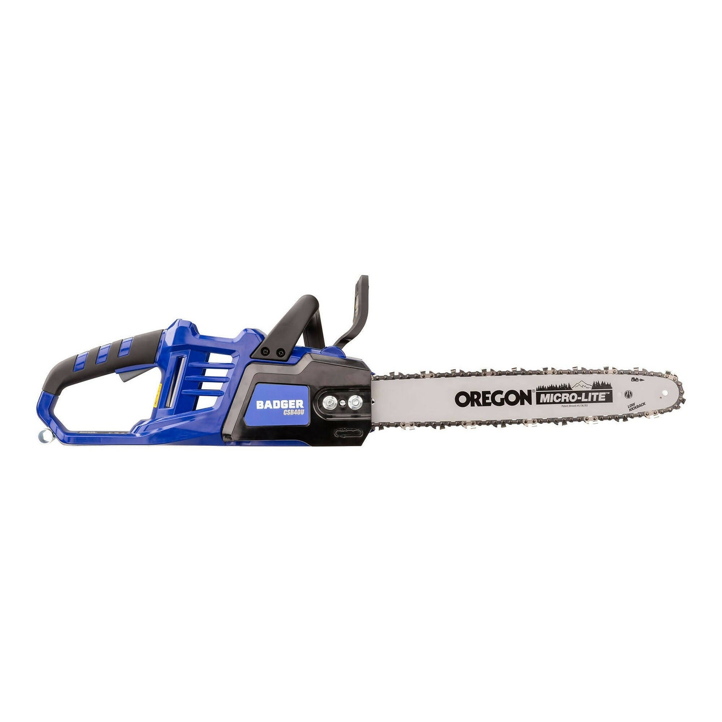 Wild Badger Power Cordless 40 Volt 16-inch Brushless Chainsaw, Includes 4.0 Ah Battery and Clip-on Charger