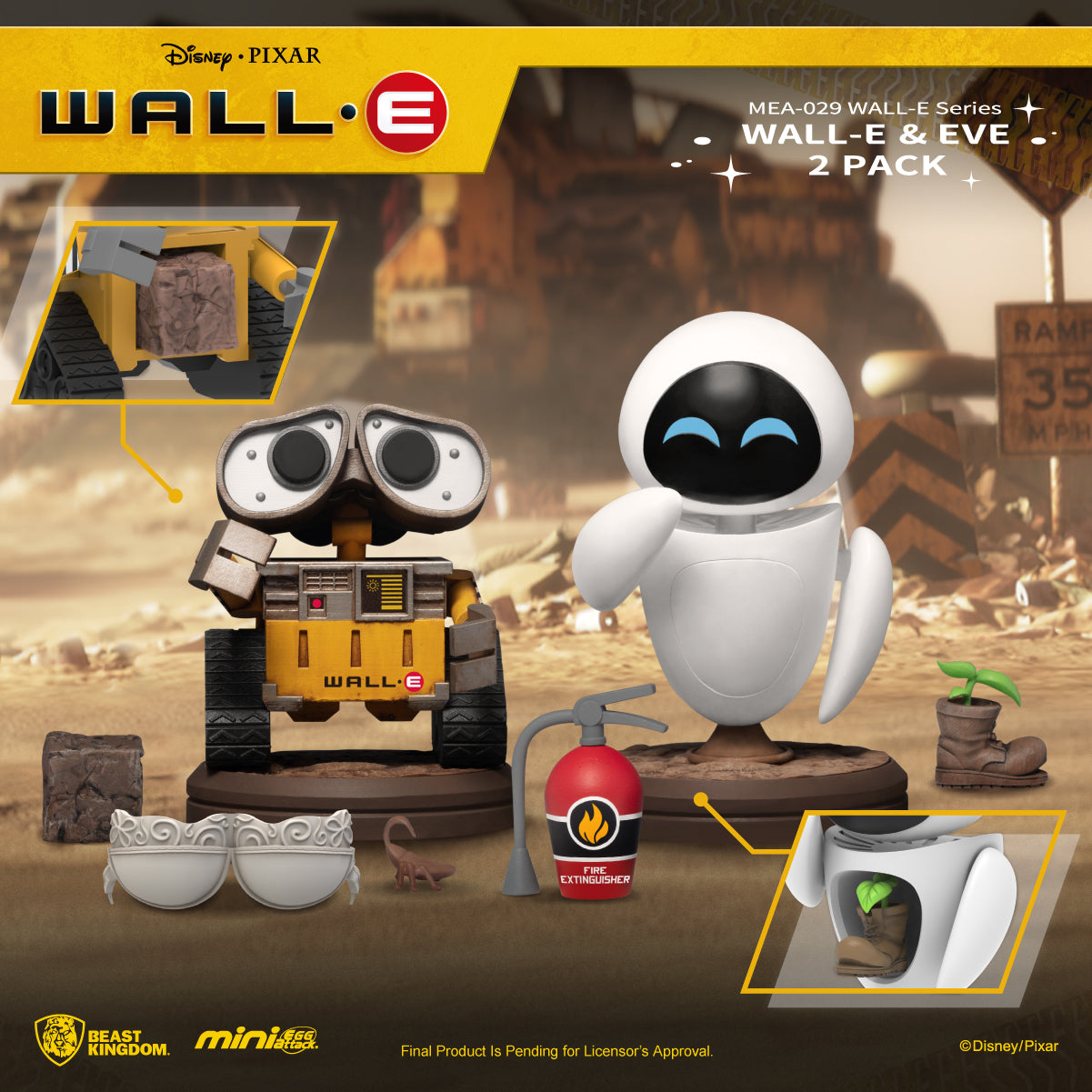 WALL-E Series WALL-E & EVE 2 PACK (Mini Egg Attack)