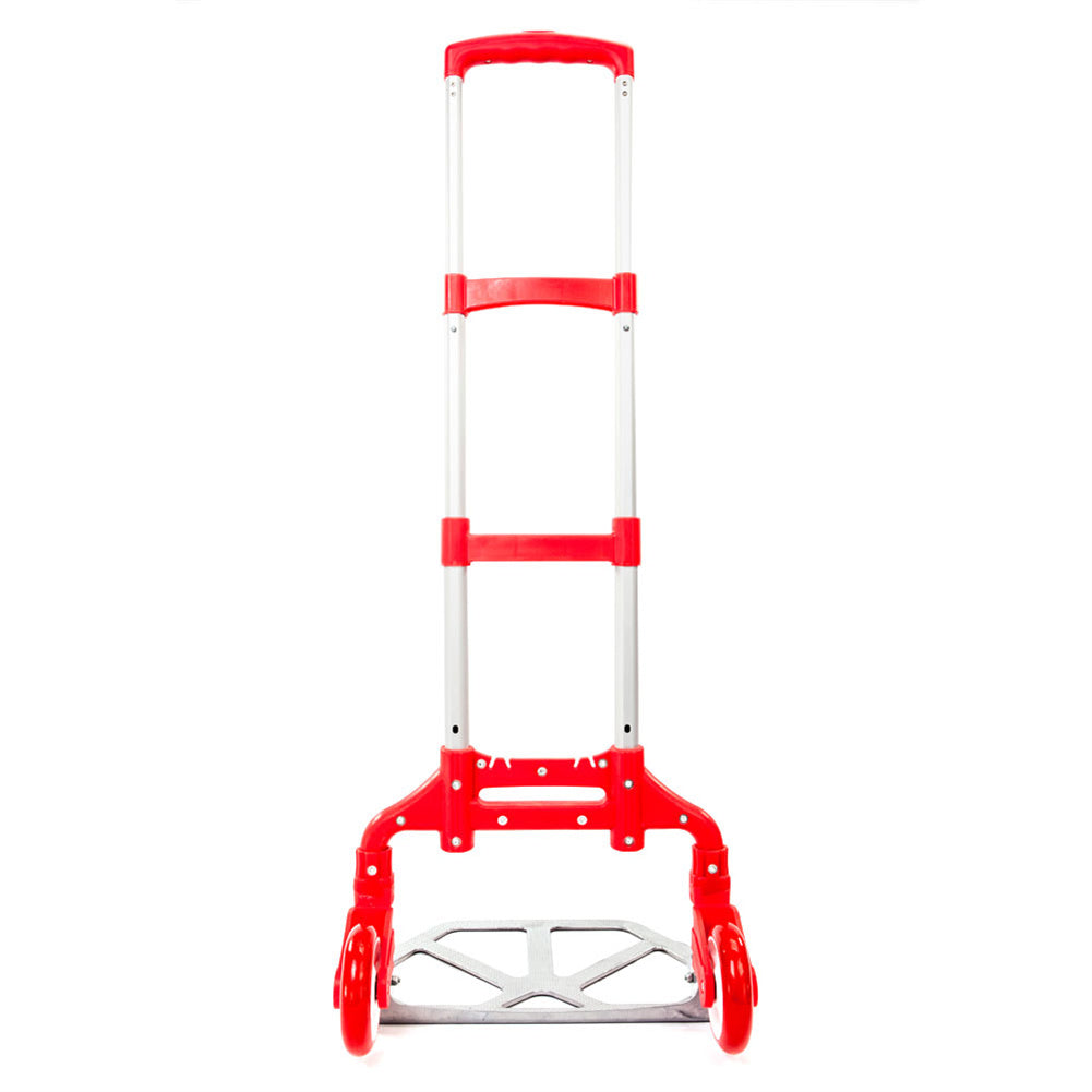 RONSHIN Trolley Cart Portable Cart Foldable Retractable Luggage Cart Red