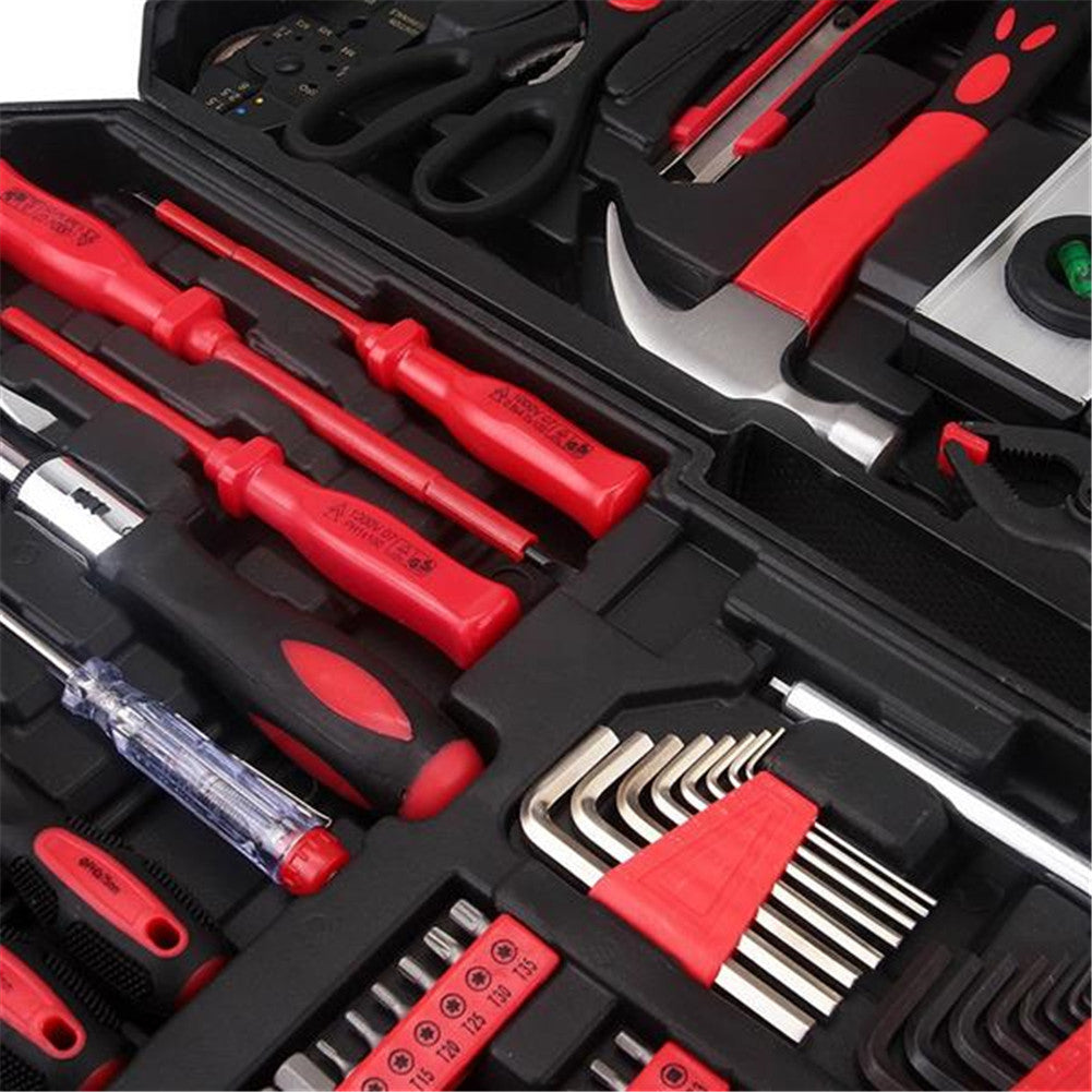 RONSHIN 1199pcs Iron Tool Set with Aluminum Trolley Case for Household Daily Black