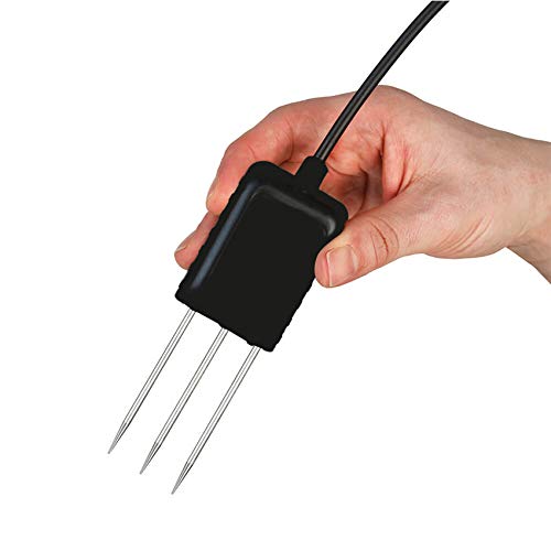 UbiBot RS485 Soil Temperature and Moisture Sensor, Stainless Soil Probe for Greenhouse, Garden, Lawn, Farm, Soil Temperature Humidity Tester (USB Connector, for WS1-Pro only)