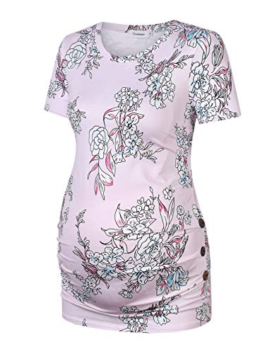 Maternity Tops Plus Size Shirts for Women Maternity Nursing Top Side Ruched Casual Blouse Breastfeeding Shirts