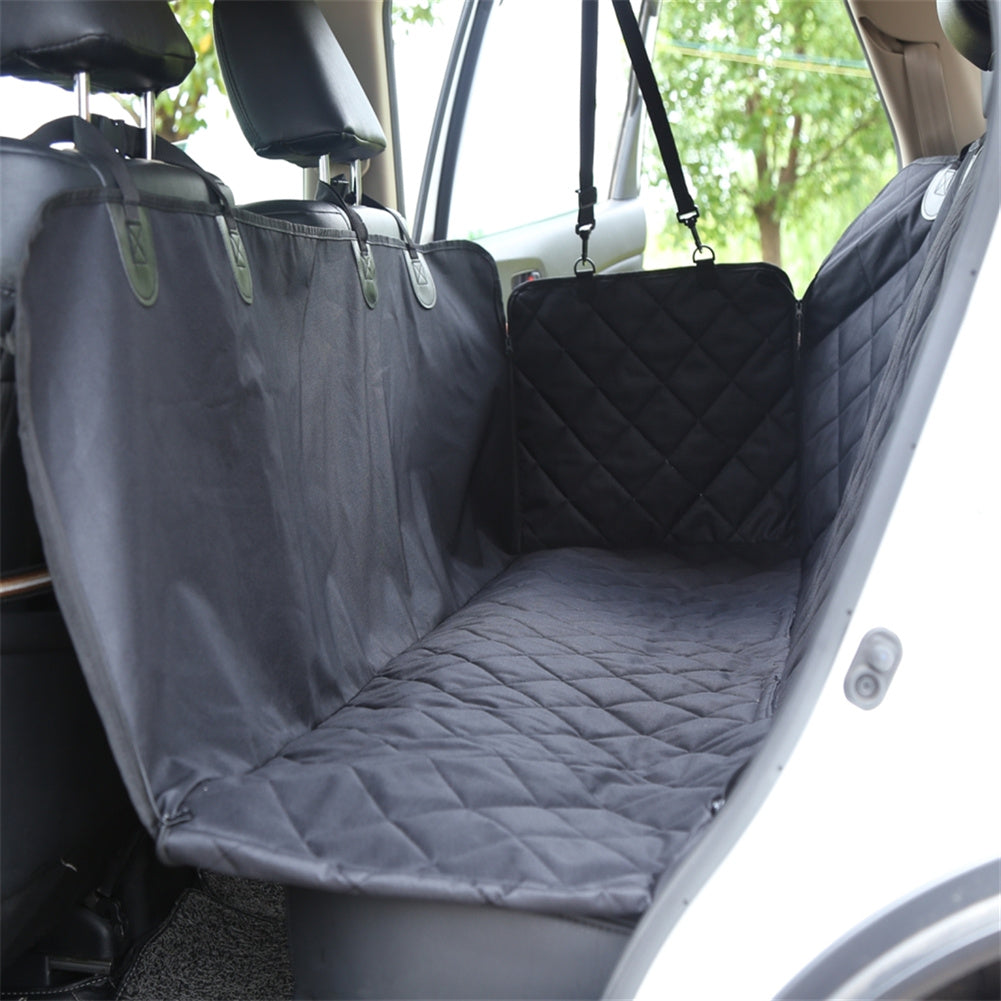 BEESCLOVER Pet Seat Cover with Zipper Adjustable Waterproof Anti-UV Black