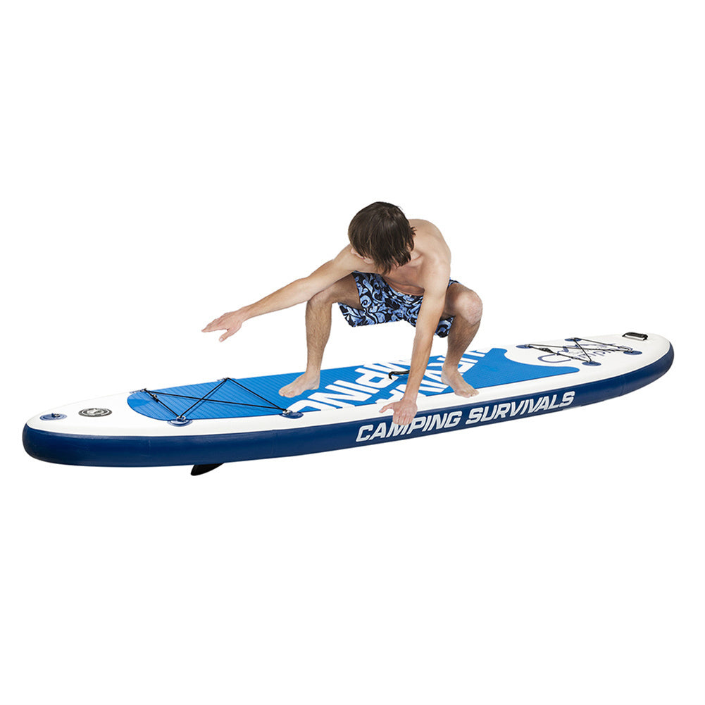 THBOXES 11ft Inflatable Paddle Board EVA Traction Pad Surfboard Blue
