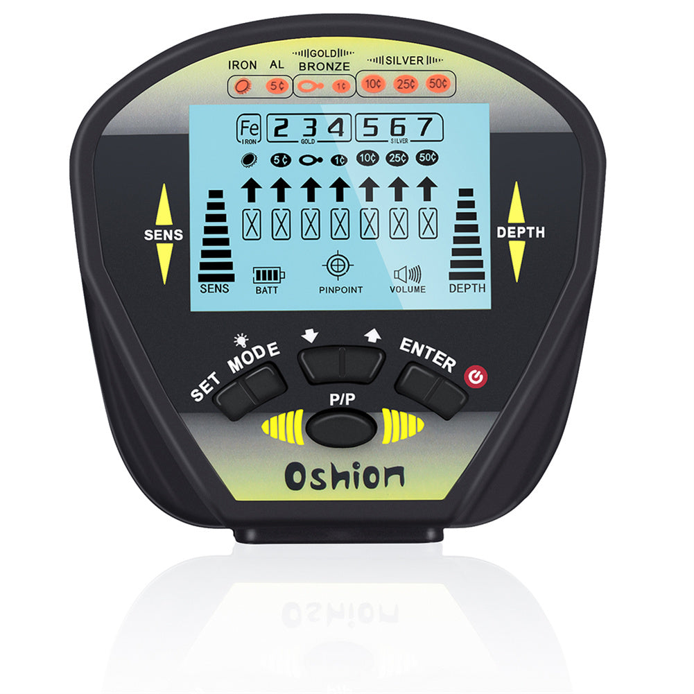 RONSHIN 10inch Metal Detector Set LCD Display Finder Treasures Seeking Tool Black