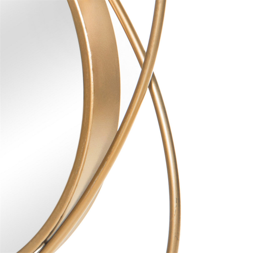 RONSHIN 55.88*4*55.88cm Wall Mirror Lace Round Mirrorlife-size Decorative Golden