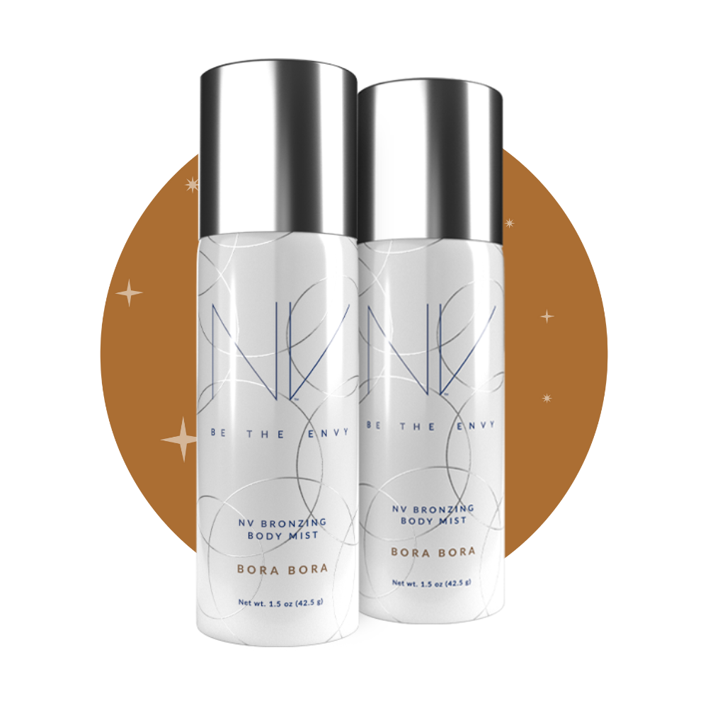 NV Perfecting Bronzing BODY Mist Buildable Coverage Professional Airbrush Finish with Vitamins A, D, E and Aloe (Pack Of 2)