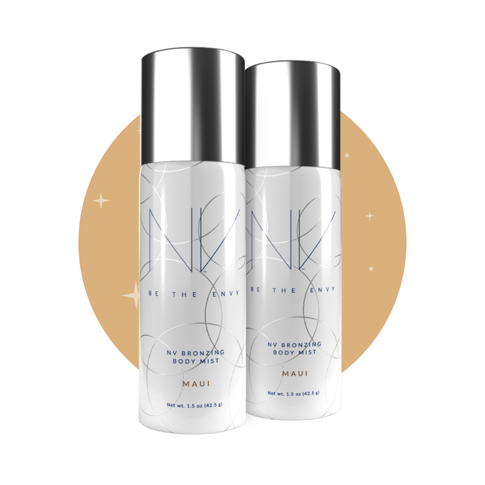 NV Perfecting Bronzing BODY Mist Buildable Coverage Professional Airbrush Finish with Vitamins A, D, E and Aloe (Pack Of 2)