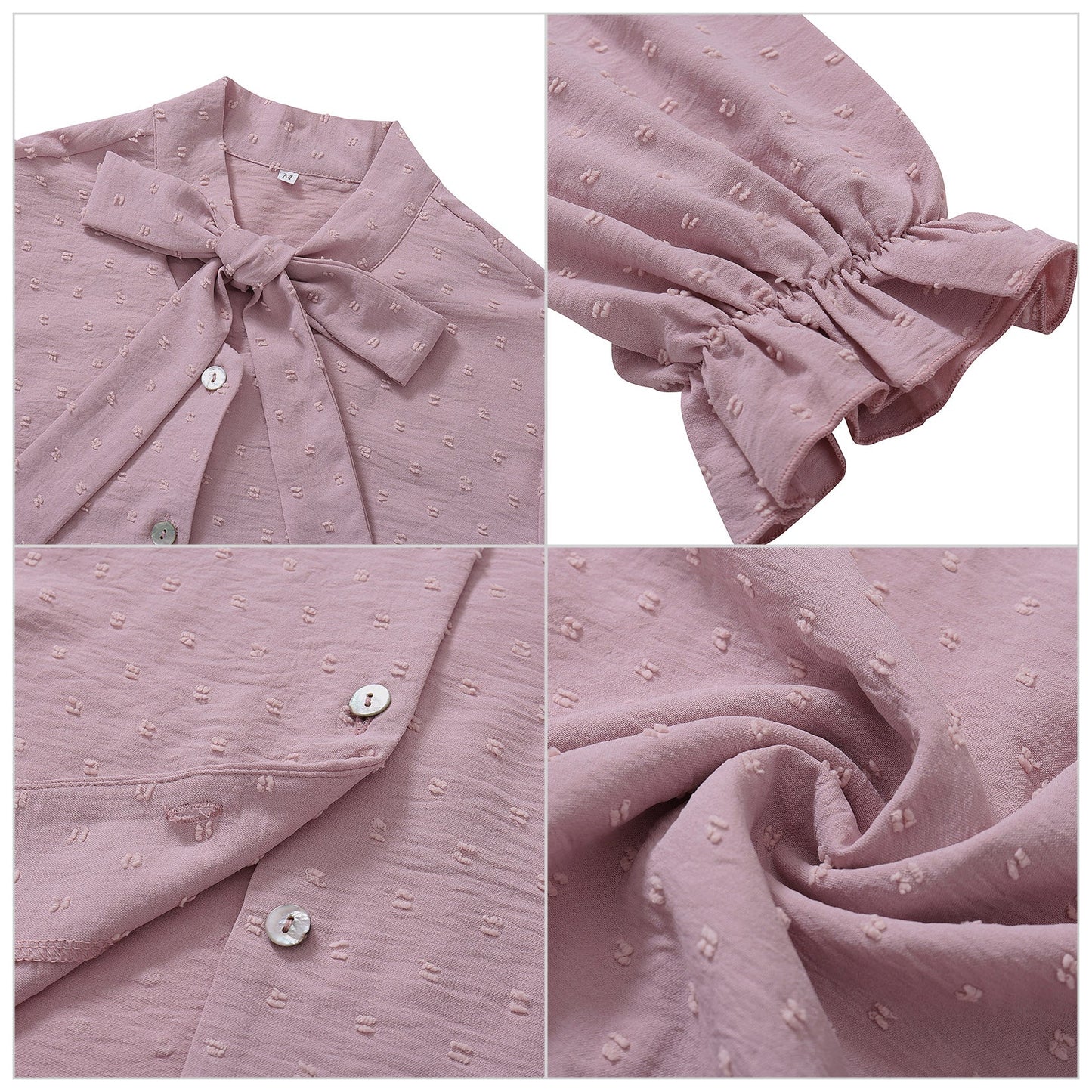 YESFASHION Tie Tops Women Style Temperament Slim Shirt