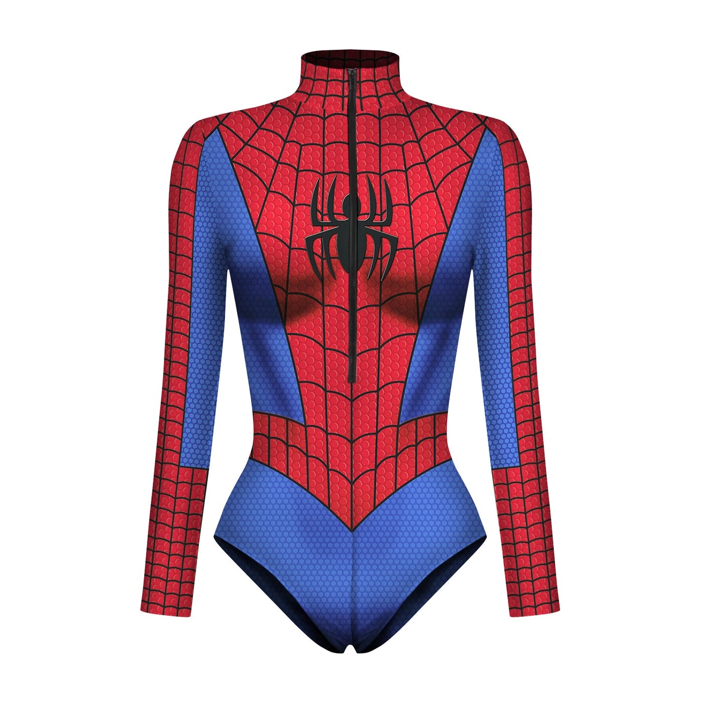 YESFASHION Halloween Spiderman Onesie Zip Inner Bodysuit Dress