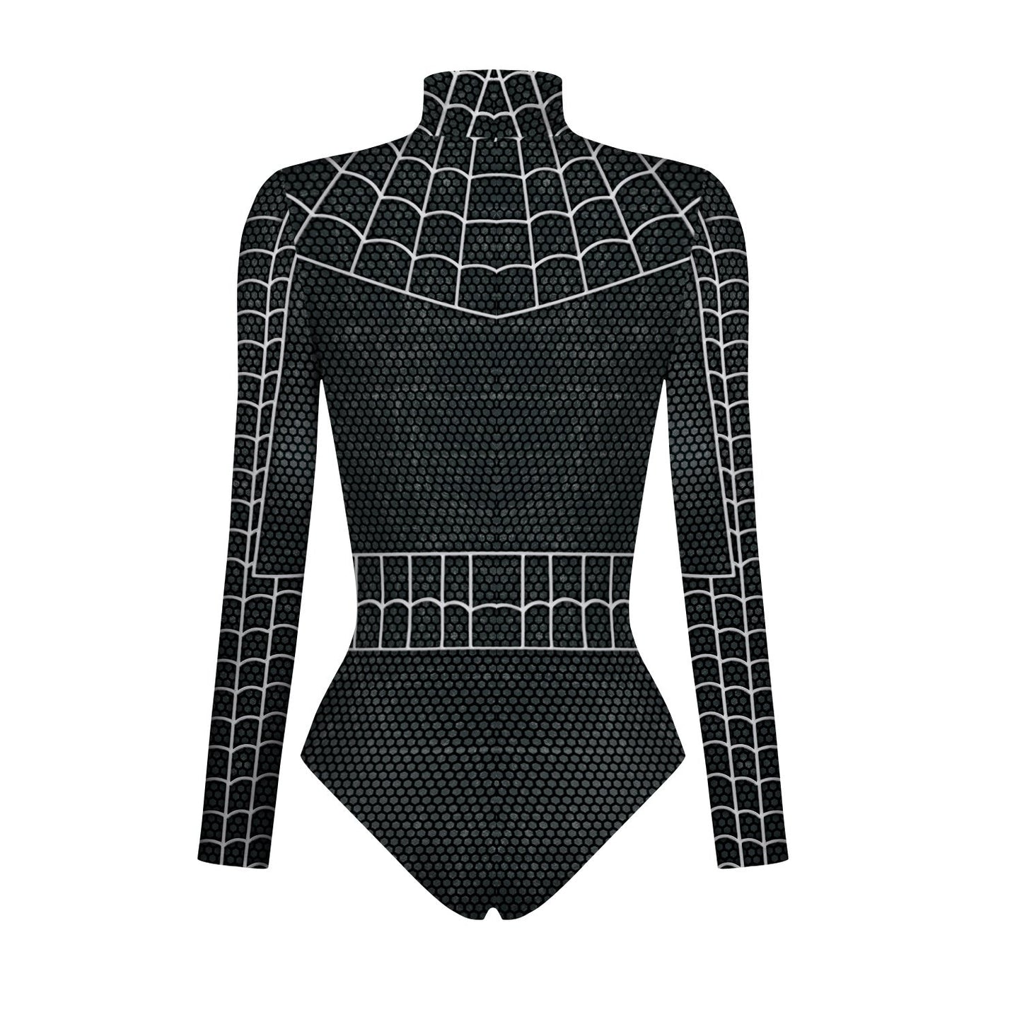 YESFASHION Halloween Spiderman Onesie Zip Inner Bodysuit Dress