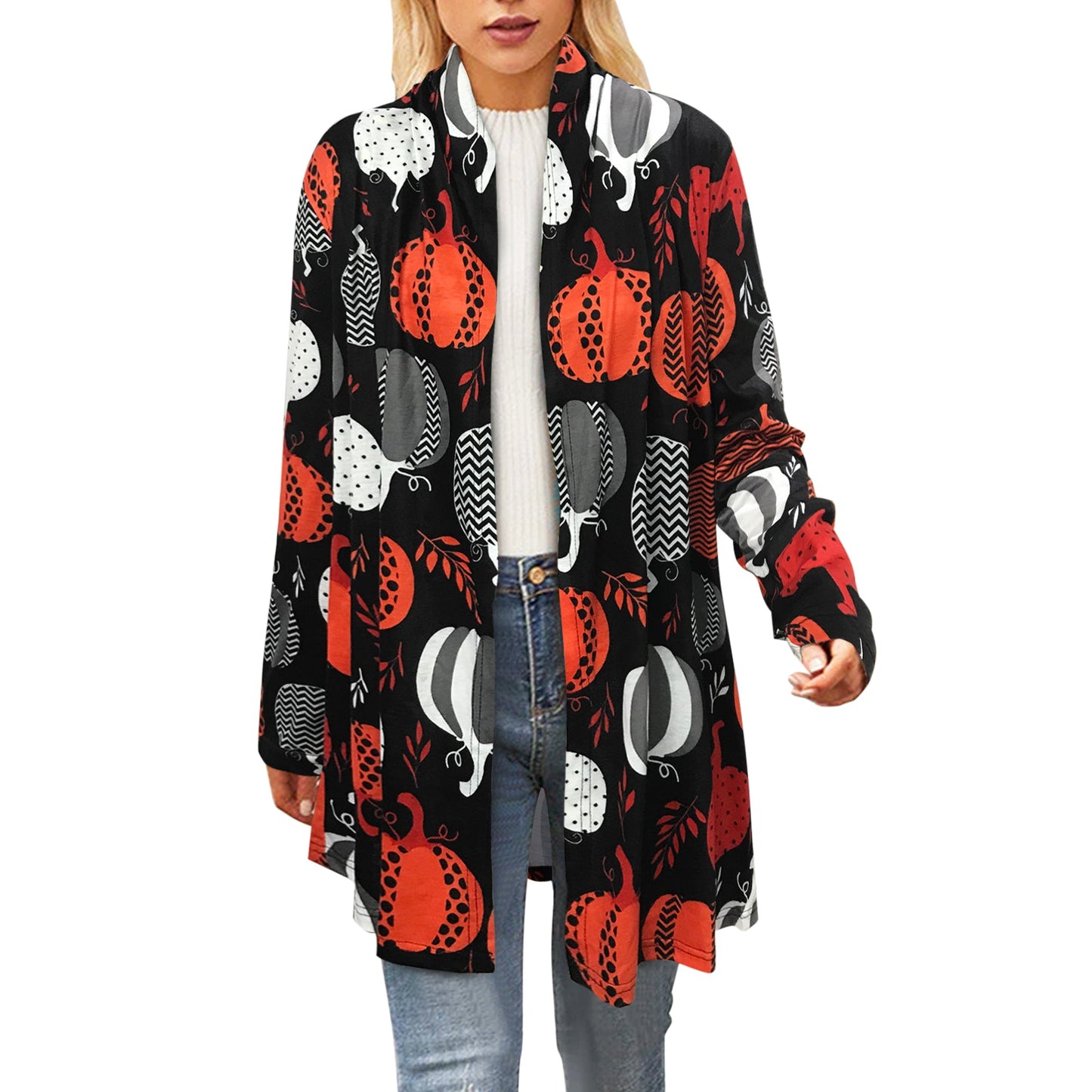 YESFASHION Halloween Fashion Cardigan Jacket Coats