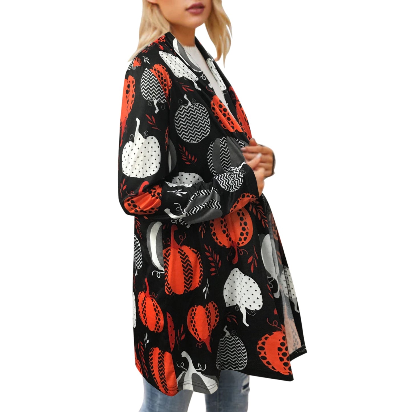 YESFASHION Halloween Fashion Cardigan Jacket Coats