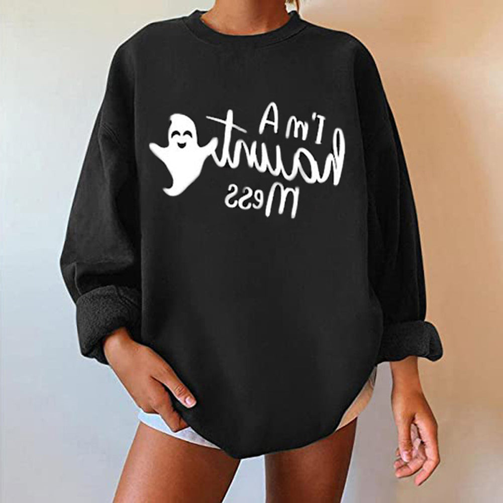 YESFASHION Halloween-themed Print Sweatshirts