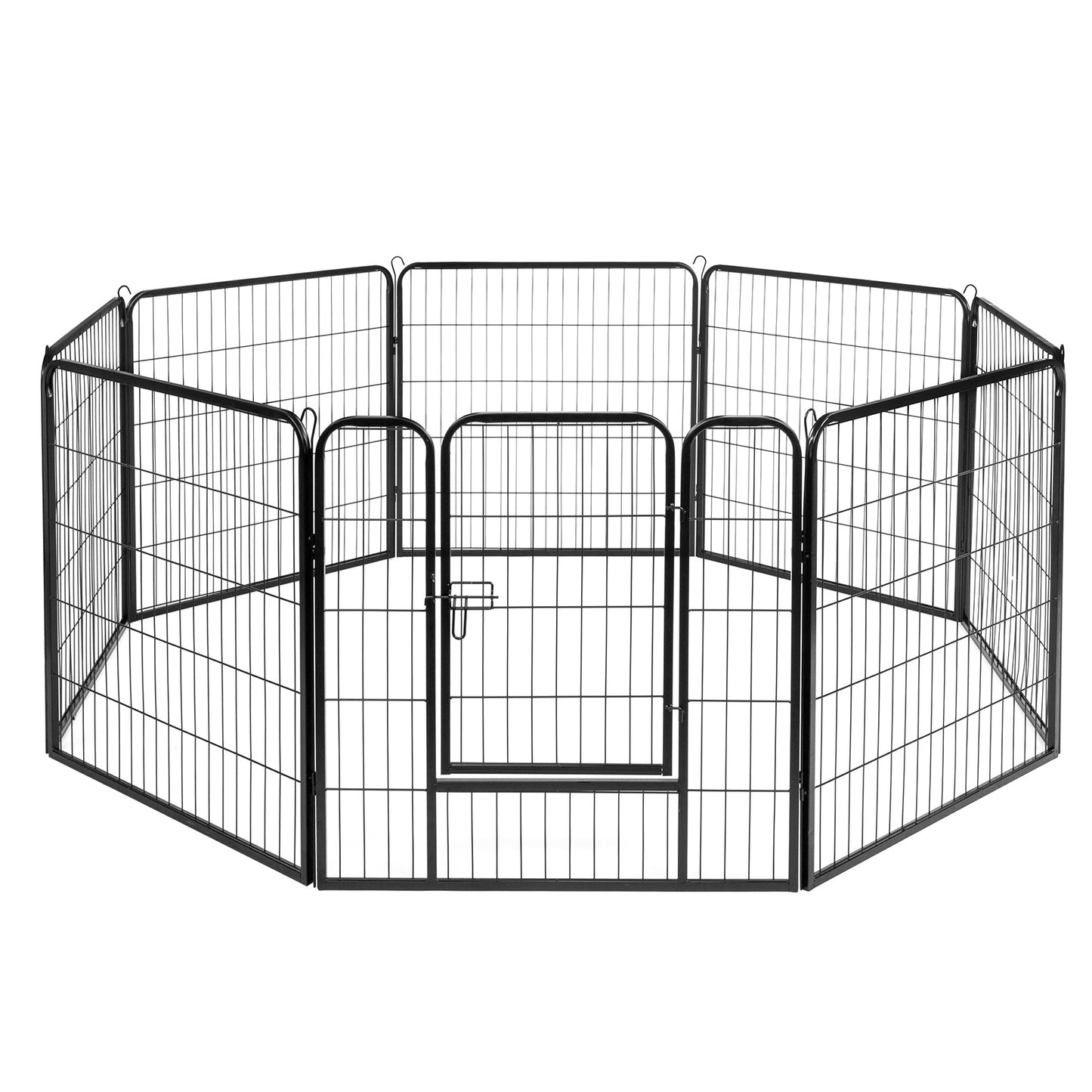 BEESCLOVER 8 Panel 31.5 inches Foldable Pet Playpen Heavy Duty Metal Exercise Fence