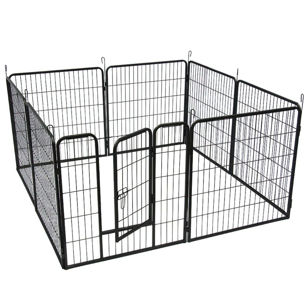 BEESCLOVER 8 Panel 31.5 inches Foldable Pet Playpen Heavy Duty Metal Exercise Fence