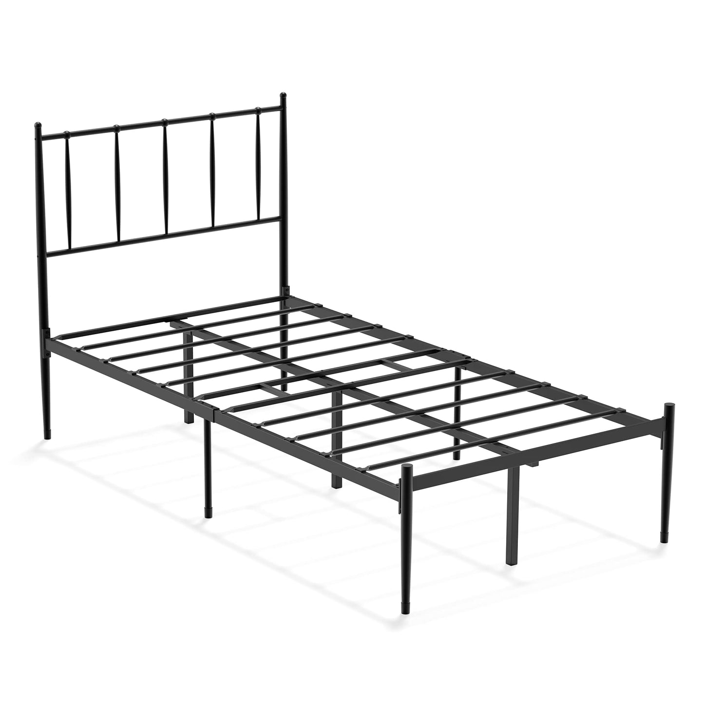 WHIZMAX Twin Size Metal Platform Bed Frame with Headboard