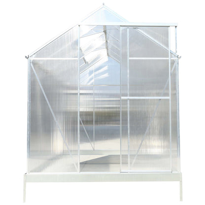 Polycarbonate house, Heavy Duty Outdoor Aluminum Walk-In House Kit With Rain Gutter, Vent And Door For Backyard Garden