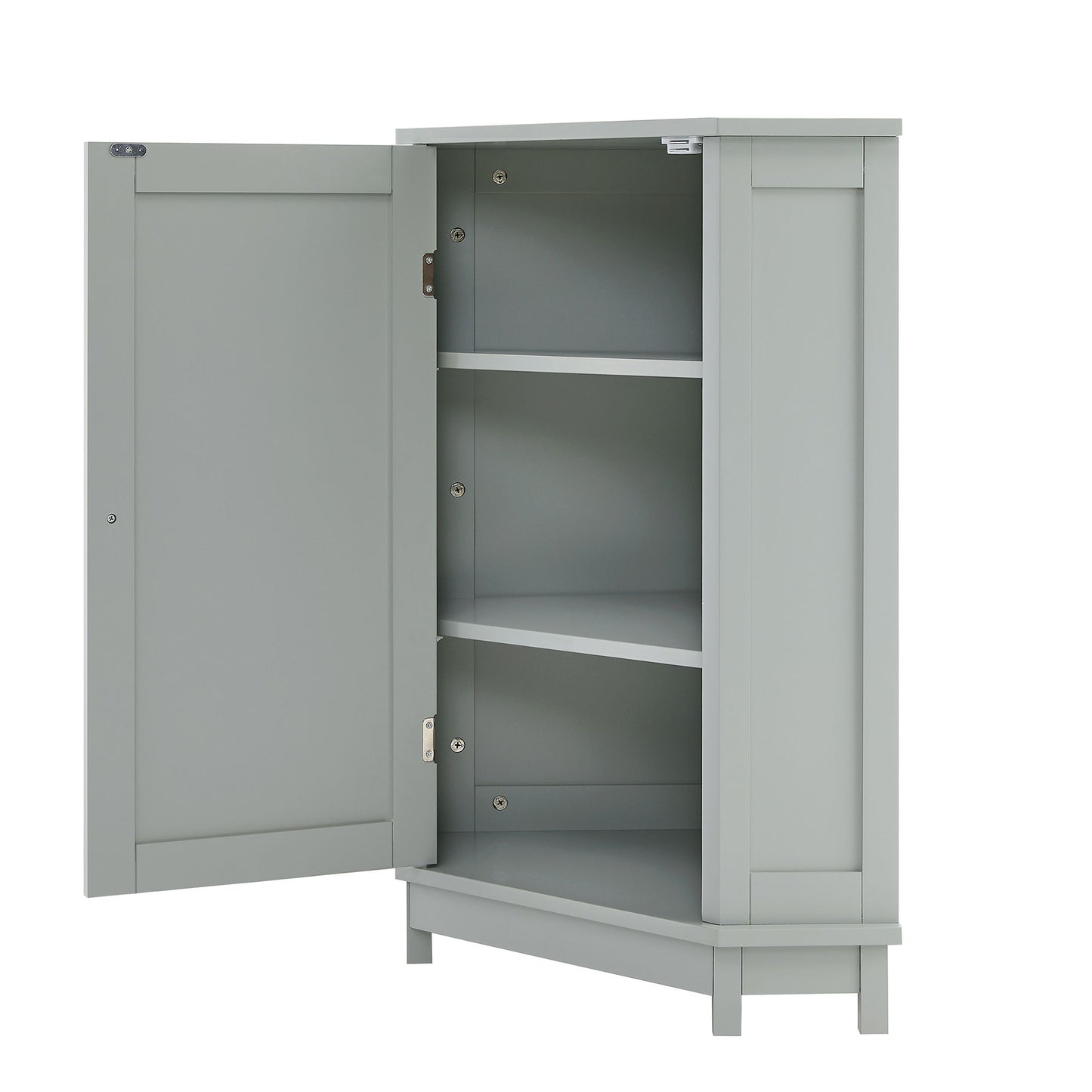 Bathroom Cabinet Triangle Corner Storage Cabinet With Adjustable Shelf Modern Style