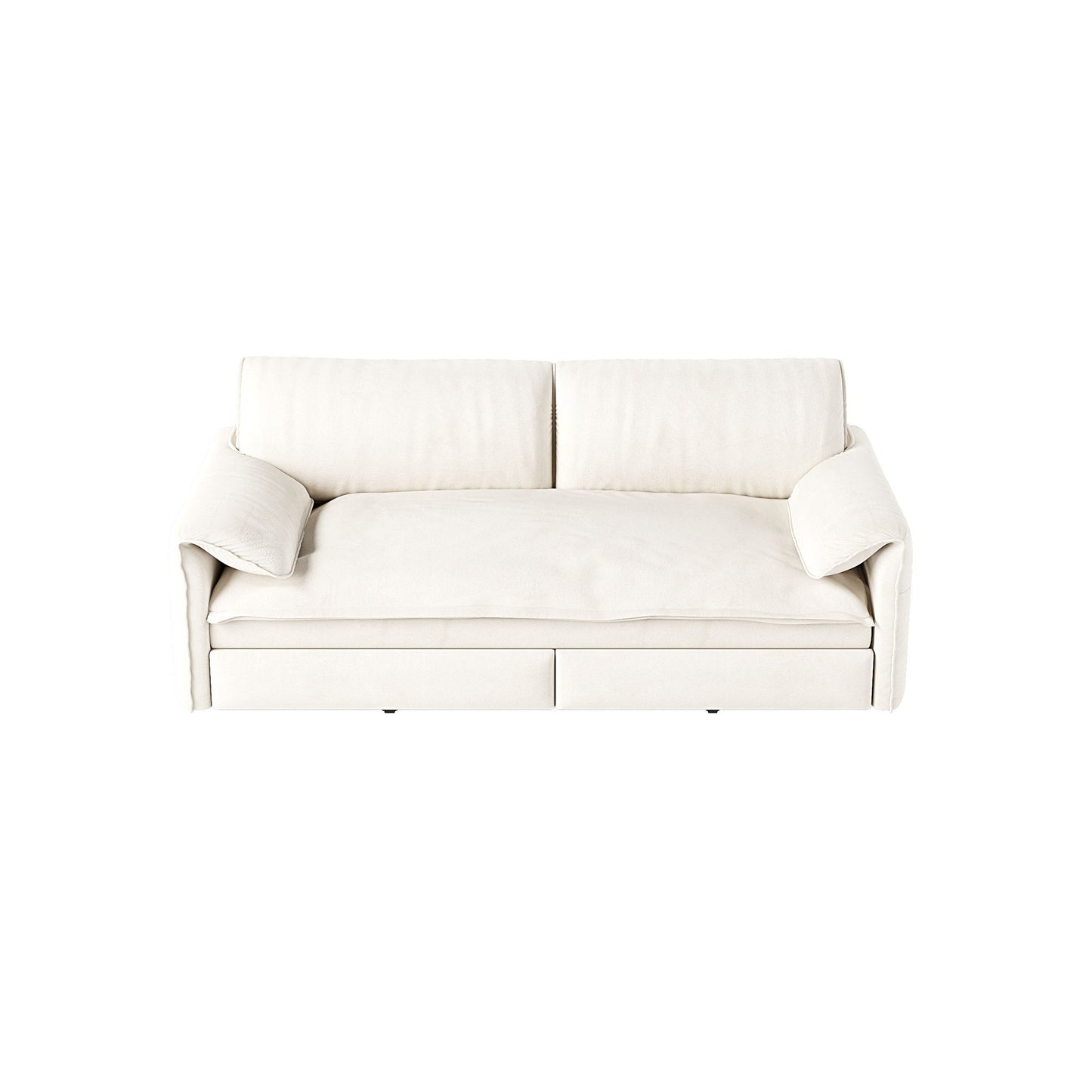 Queen Pull Out Sofa Bed With Side Storage
