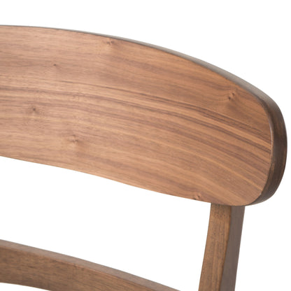Mid Century Dining Chairs With Cushioned Seats And Wood Frame (Set of 2)