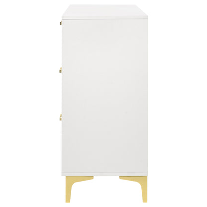 Karena - Rectangular 6 Drawer Dresser - White