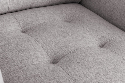 Victoria - Fabric Armchair With Metal Legs, Side Pockets, And Pillow