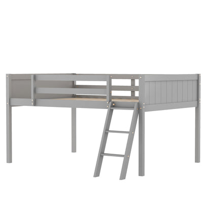 Low Loft Bed With Adjustable Ladder