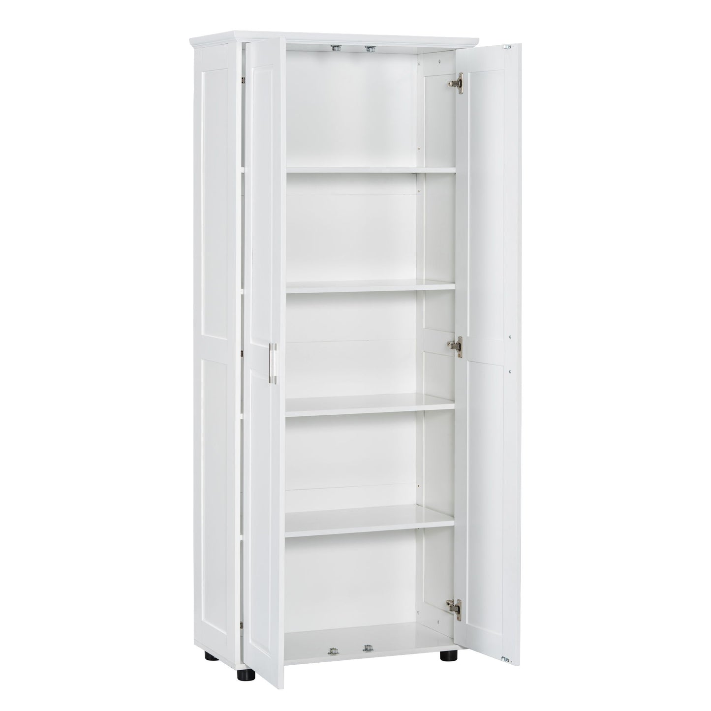 Storage Cabinet With Adjustable Shelves, 2 Doors, Rectangle Design For Bathroom