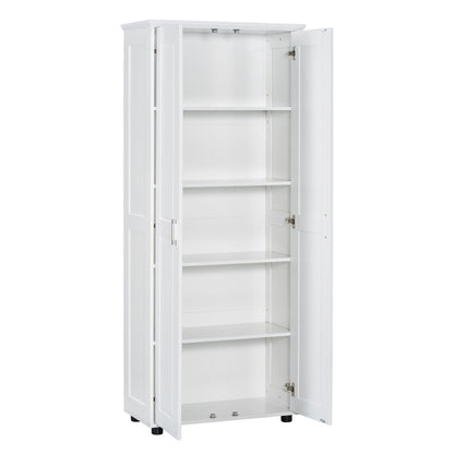 Storage Cabinet With Adjustable Shelves, 2 Doors, Rectangle Design For Bathroom