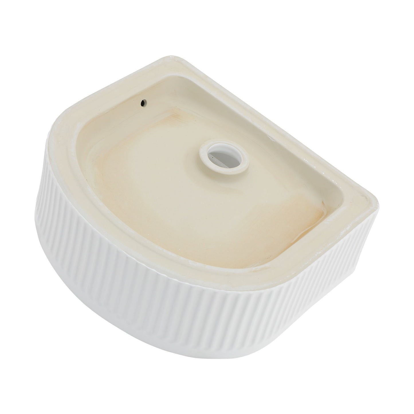 Vessel Bathroom Sink With Design - White