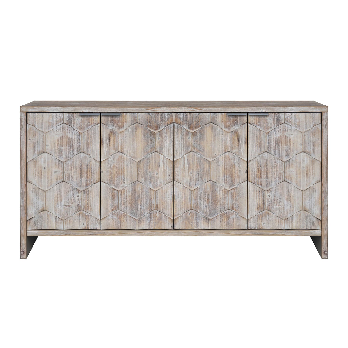 Accent Cabinet Farmhouse Style 4 Door Wooden Cabinet Sideboard Buffet Server Cabinet Storage Cabinet, For Living Room, Entryway, Hallway, Office, Kitchen And Dining Room