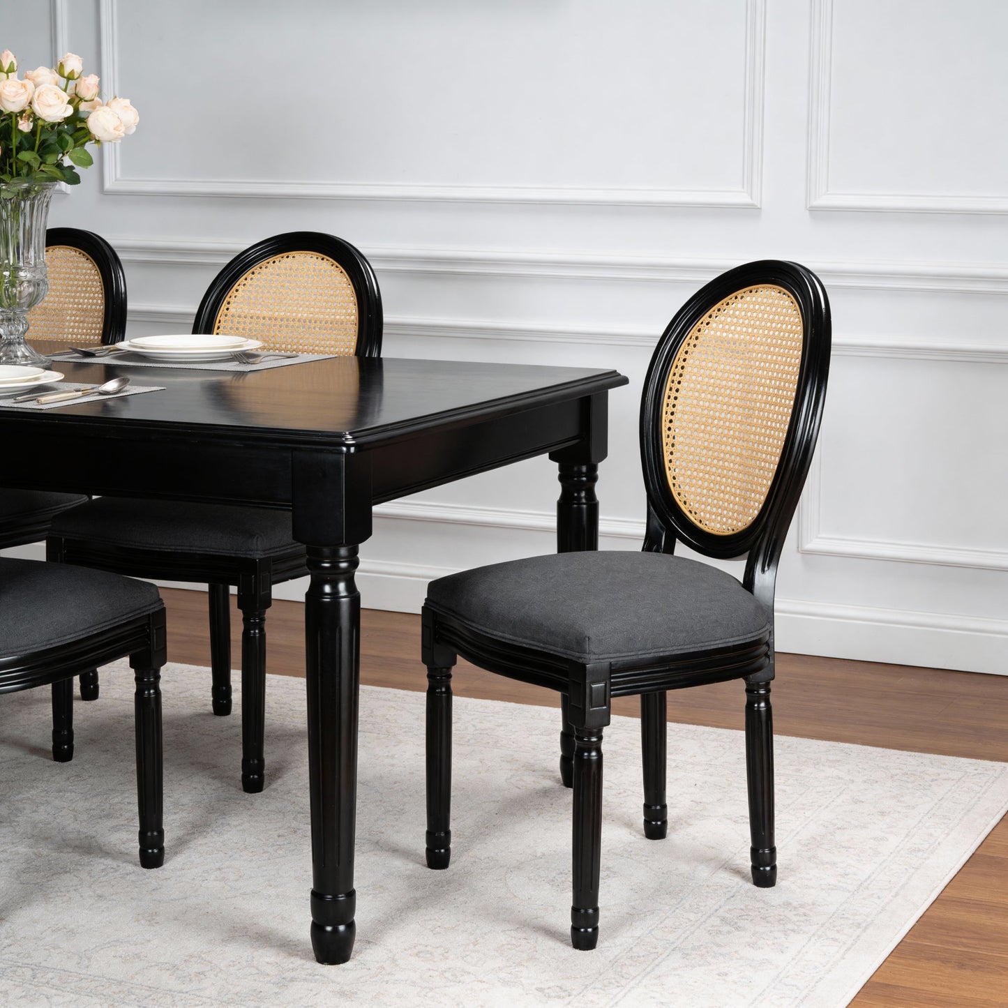 French Country Dining Chairs With Round Back (Set of 2)
