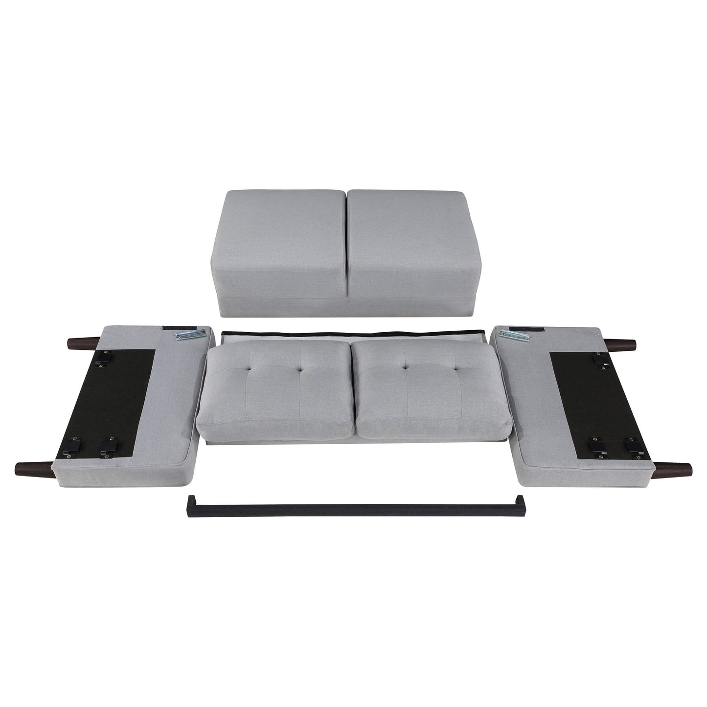 Harvey - Tufted Loveseat With Track Arm Design
