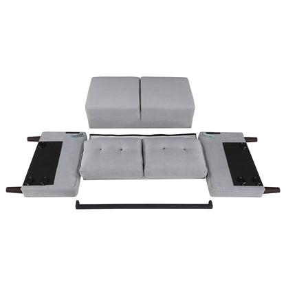 Harvey - Tufted Loveseat With Track Arm Design
