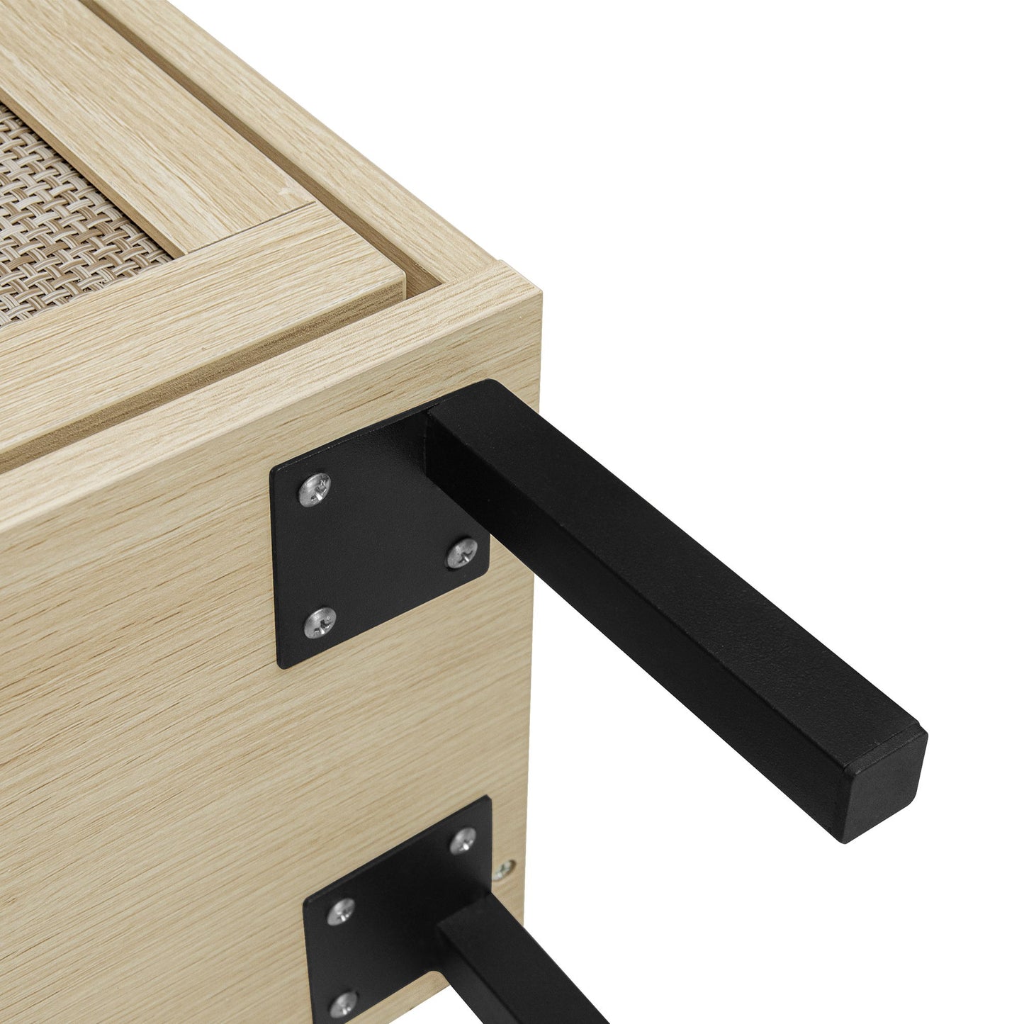 Modern Rattan 3 Door Shoe Rack Cabinet For Entryway