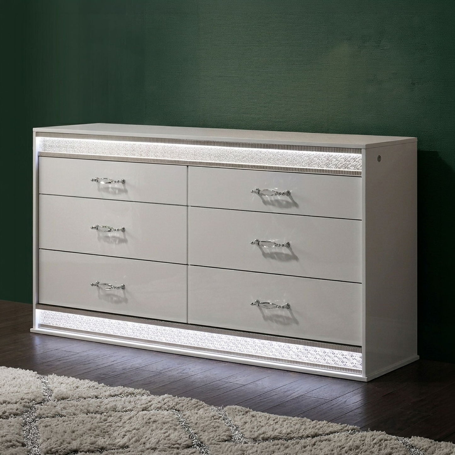 Glam - Bedroom Set With LED Headboard