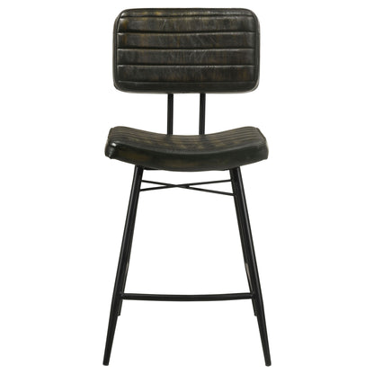 Senko - 5 Piece Counter Dining Set With Upholstered Chairs - Antique Espresso
