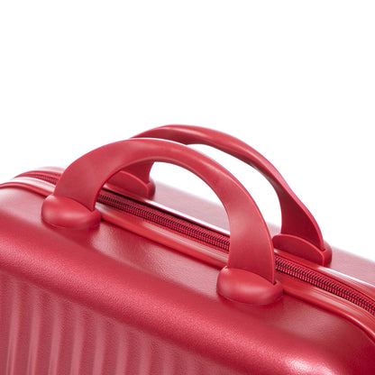 Luggage Set With Cosmetic Case, Combination Lock, Front Opening Design