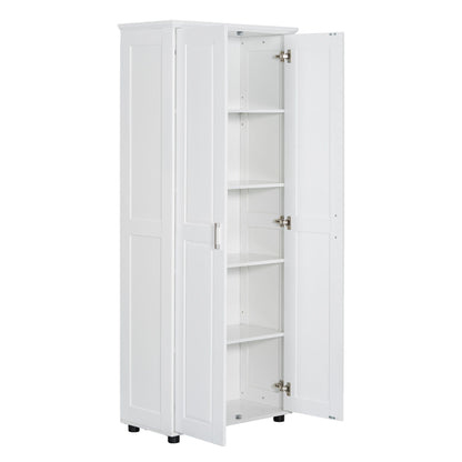 Storage Cabinet With Adjustable Shelves, 2 Doors, Rectangle Design For Bathroom