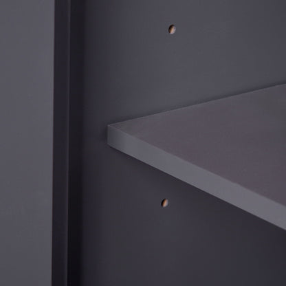 Bathroom Vanity With Ceramic Sink Combo, Modern Freestanding Storage Cabinet With Silver Handles