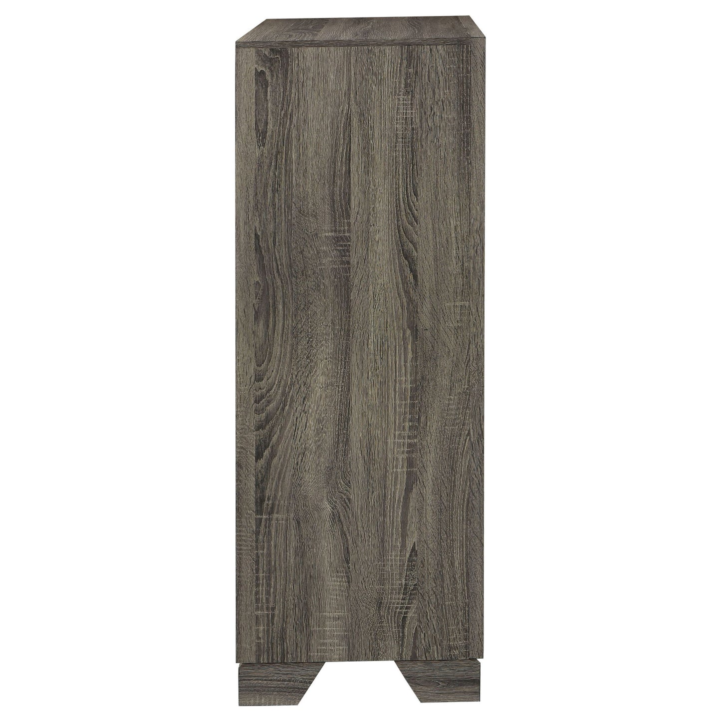 Funston - 4 Drawer Chest Of Drawers With Bar Handles - Brown Oak